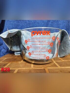 Pyrex Clear Glass 8 Cup 64 Oz Measuring Cup Large Capacity 2 Qt Mixing Bowl